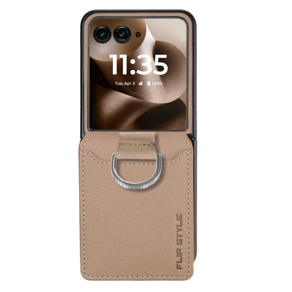 CARD Kryt s priehradkami pre karty Motorola Razr 60 Ultra / Razr 70 Ultra béžový