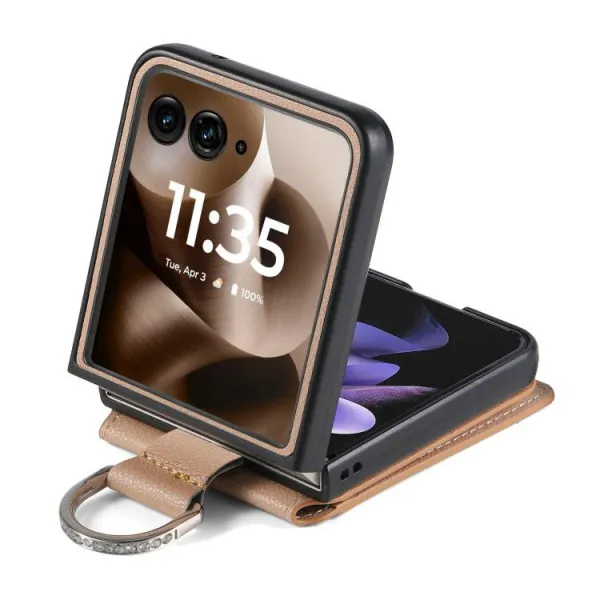 CARD Kryt s priehradkami pre karty Motorola Razr 60 Ultra / Razr 70 Ultra béžový