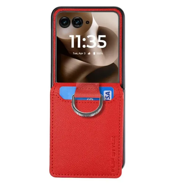 CARD Kryt s priehradkami pre karty Motorola Razr 60 / Razr 70 červený