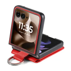 CARD Kryt s priehradkami pre karty Motorola Razr 60 / Razr 70 červený