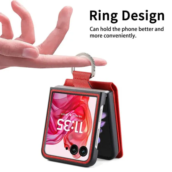 CARD Kryt s priehradkami pre karty Motorola Razr 60 Ultra / Razr 70 Ultra červený