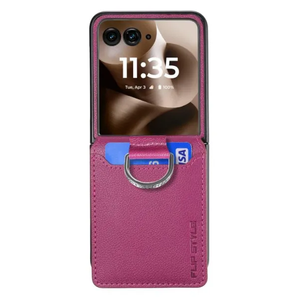 CARD Kryt s priehradkami pre karty Motorola Razr 60 / Razr 70 ružový