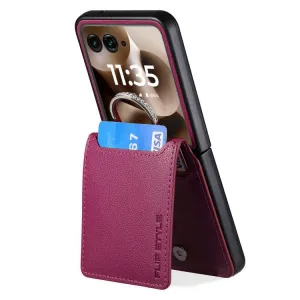 CARD Kryt s priehradkami pre karty Motorola Razr 60 / Razr 70 ružový