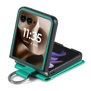 CARD Kryt s priehradkami pre karty Motorola Razr 60 / Razr 70 zelený