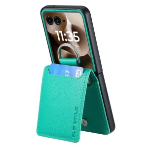 CARD Kryt s priehradkami pre karty Motorola Razr 60 / Razr 70 zelený