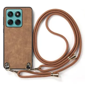 VINTAGE ROPE Kryt so šnúrkou Motorola Edge 60 / Edge 60 Fusion hnedý