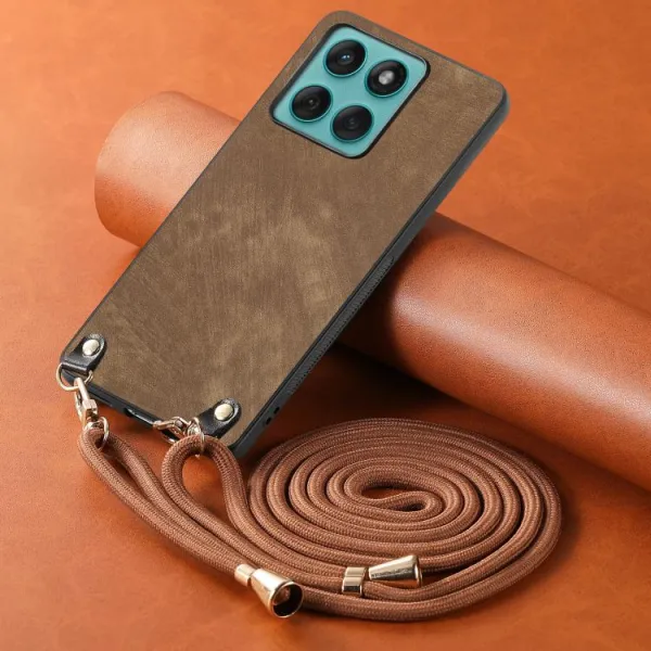 VINTAGE ROPE Kryt so šnúrkou Motorola Edge 60 / Edge 60 Fusion hnedý