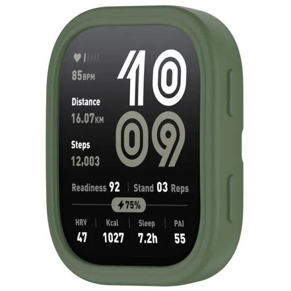 TPU HALF COVER Kryt pre Amazfit Bip 6 zelený