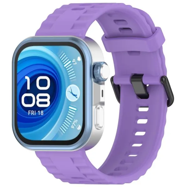 RIBBED Silikónový remienok pre Huawei Watch Fit 4 / Fit 4 Pro / Fit 5 / Fit 5 Pro fialový
