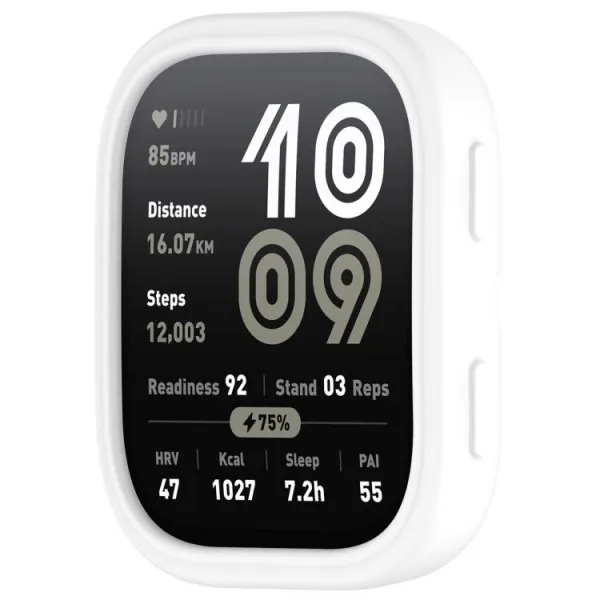 TPU HALF COVER Kryt pre Amazfit Bip 6 biely