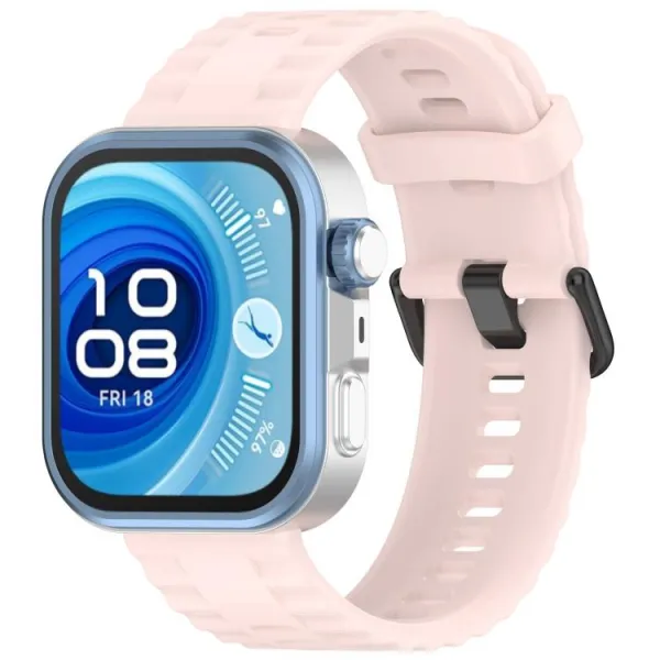 RIBBED Silikónový remienok pre Huawei Watch Fit 4 / Fit 4 Pro / Fit 5 / Fit 5 Pro ružový