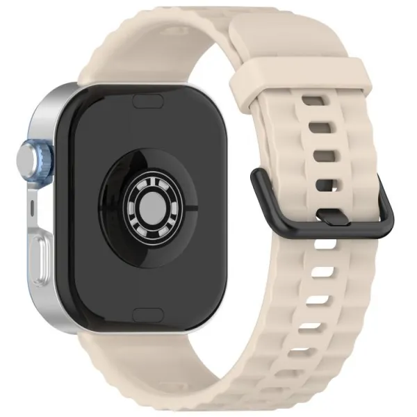 RIBBED Silikónový remienok pre Huawei Watch Fit 4 / Fit 4 Pro / Fit 5 / Fit 5 Pro béžový