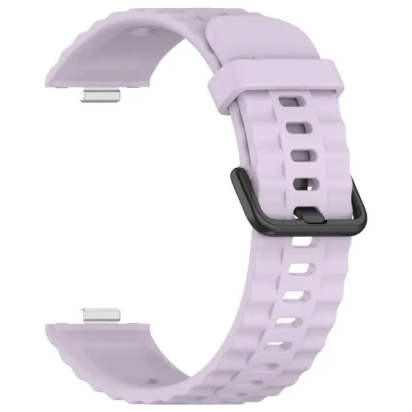 RIBBED Silikónový remienok pre Huawei Watch Fit 4 / Fit 4 Pro / Fit 5 / Fit 5 Pro svetlofialový