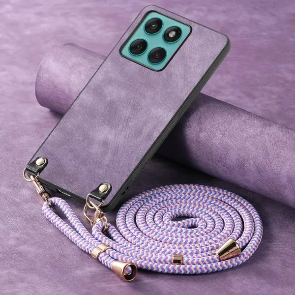 VINTAGE ROPE Kryt so šnúrkou Motorola Edge 60 / Edge 60 Fusion fialový