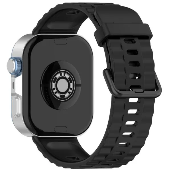 RIBBED Silikónový remienok pre Huawei Watch Fit 4 / Fit 4 Pro / Fit 5 / Fit 5 Pro čierny