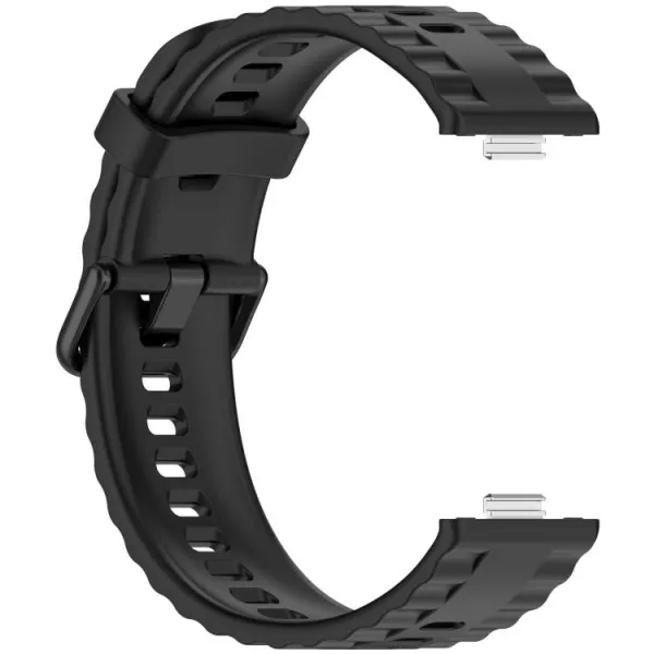 RIBBED Silikónový remienok pre Huawei Watch Fit 4 / Fit 4 Pro / Fit 5 / Fit 5 Pro čierny