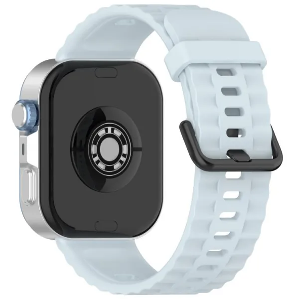 RIBBED Silikónový remienok pre Huawei Watch Fit 4 / Fit 4 Pro / Fit 5 / Fit 5 Pro svetlomodrý