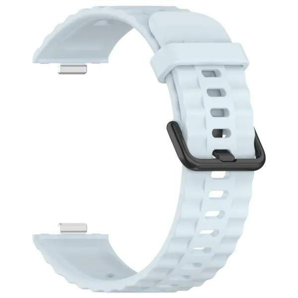 RIBBED Silikónový remienok pre Huawei Watch Fit 4 / Fit 4 Pro / Fit 5 / Fit 5 Pro svetlomodrý