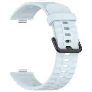 RIBBED Silikónový remienok pre Huawei Watch Fit 4 / Fit 4 Pro / Fit 5 / Fit 5 Pro svetlomodrý