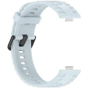 RIBBED Silikónový remienok pre Huawei Watch Fit 4 / Fit 4 Pro / Fit 5 / Fit 5 Pro svetlomodrý
