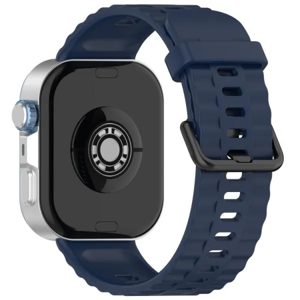 RIBBED Silikónový remienok pre Huawei Watch Fit 4 / Fit 4 Pro / Fit 5 / Fit 5 Pro tmavomodrý