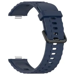 RIBBED Silikónový remienok pre Huawei Watch Fit 4 / Fit 4 Pro / Fit 5 / Fit 5 Pro tmavomodrý
