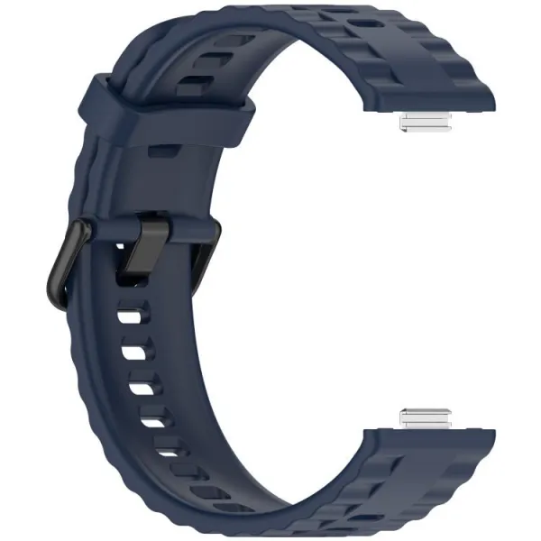 RIBBED Silikónový remienok pre Huawei Watch Fit 4 / Fit 4 Pro / Fit 5 / Fit 5 Pro tmavomodrý