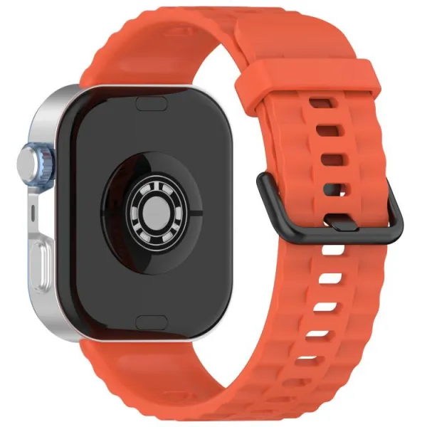 RIBBED Silikónový remienok pre Huawei Watch Fit 4 / Fit 4 Pro / Fit 5 / Fit 5 Pro oranžový