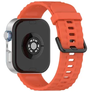 RIBBED Silikónový remienok pre Huawei Watch Fit 4 / Fit 4 Pro / Fit 5 / Fit 5 Pro oranžový