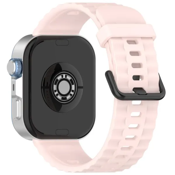 RIBBED Silikónový remienok pre Huawei Watch Fit 4 / Fit 4 Pro / Fit 5 / Fit 5 Pro ružový