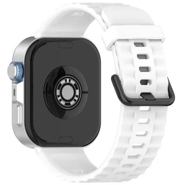 RIBBED Silikónový remienok pre Huawei Watch Fit 4 / Fit 4 Pro / Fit 5 / Fit 5 Pro biely