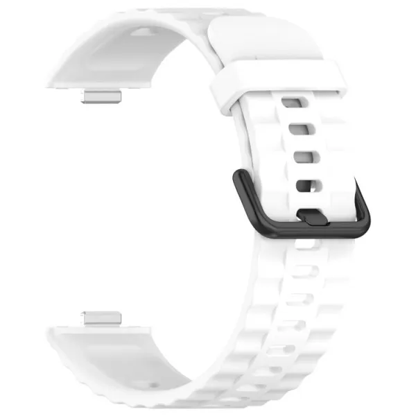 RIBBED Silikónový remienok pre Huawei Watch Fit 4 / Fit 4 Pro / Fit 5 / Fit 5 Pro biely