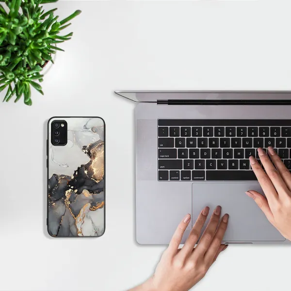 MY ART Ochranný obal pre Samsung Galaxy A41 GREY MARBLE (140)