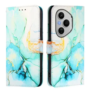 ART MARBLE Peňaženkový kryt pre Honor 400 Pro 5G GREEN