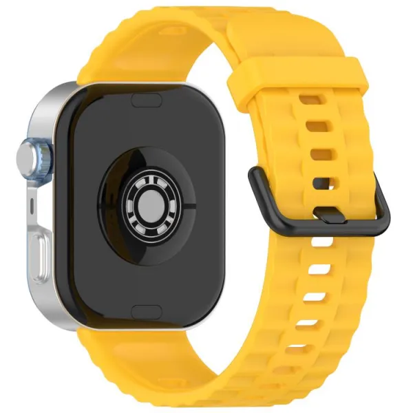 RIBBED Silikónový remienok pre Huawei Watch Fit 4 / Fit 4 Pro / Fit 5 / Fit 5 Pro žltý