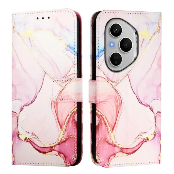 ART MARBLE Peňaženkový kryt pre Honor 400 Pro 5G ROSE GOLD