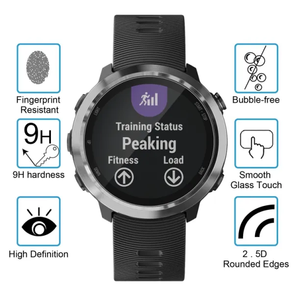 ENKAY 2x Tvrdené sklo pre hodinky Garmin Forerunner 645