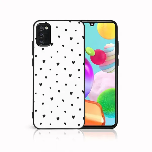 MY ART Ochranný obal pre Samsung Galaxy A41 BLACK HEARTS (167)