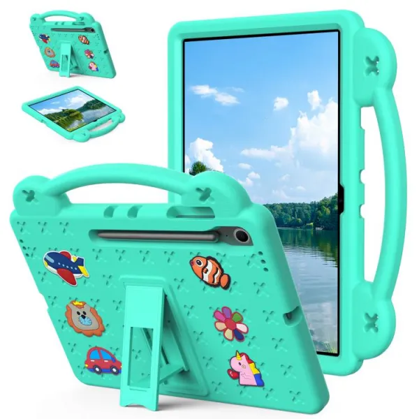 FANY Detský kryt na tablet pre Samsung Galaxy Tab S10 FE+ mentolový