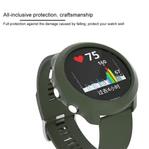 TPU HALF COVER Kryt pre Garmin Forerunner 645 tmavozelený