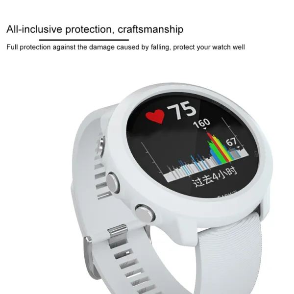 TPU HALF COVER Kryt pre Garmin Forerunner 645 biely