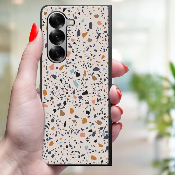 MY ART Ochranný kryt pre Samsung Galaxy Z Fold6 5G BEIGE TERRAZZO (162)