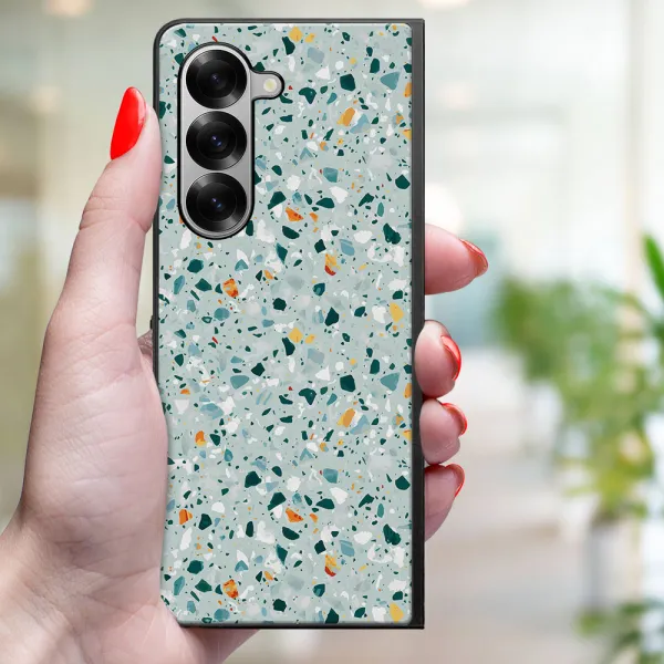 MY ART Ochranný kryt pre Samsung Galaxy Z Fold6 5G BLUE TERRAZZO (164)