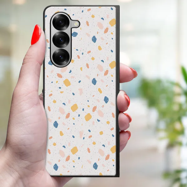 MY ART Ochranný kryt pre Samsung Galaxy Z Fold6 5G ORANGE TERRAZZO (165)