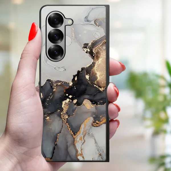 MY ART Ochranný kryt pre Samsung Galaxy Z Fold6 5G GREY MARBLE (140)
