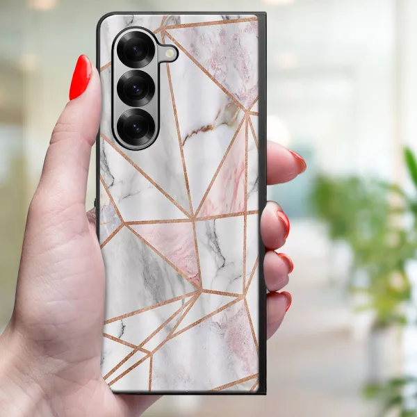 MY ART Ochranný kryt pre Samsung Galaxy Z Fold6 5G PINK MARBLE (143)