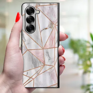 MY ART Ochranný kryt pre Samsung Galaxy Z Fold6 5G PINK MARBLE (143)