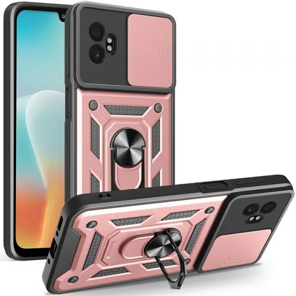 RING CAMERA Kryt s držiakom pre Samsung Galaxy Xcover 7 Pro ružový