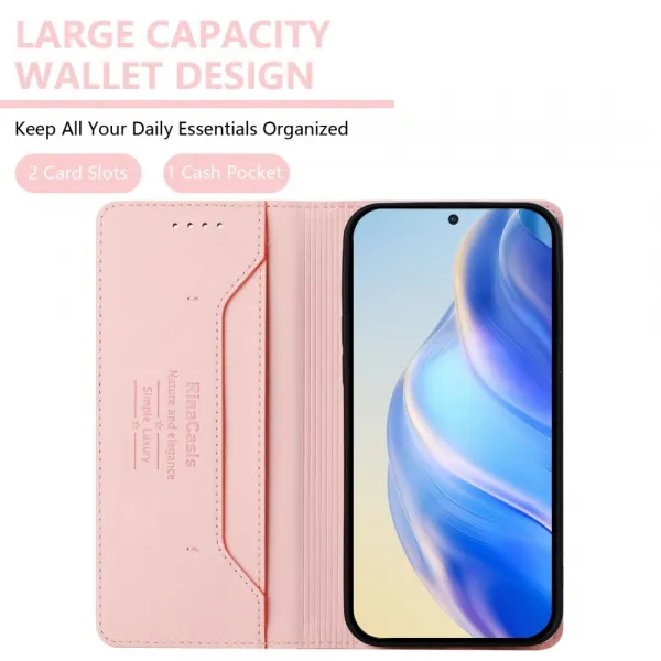 RINA Zaklápacie puzdro pre Honor 400 Pro 5G svetloružové