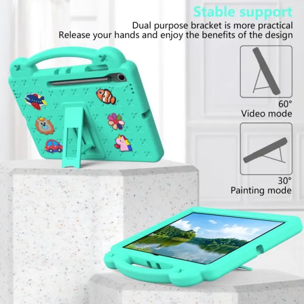FANY Detský kryt na tablet pre Samsung Galaxy Tab S10 FE+ mentolový